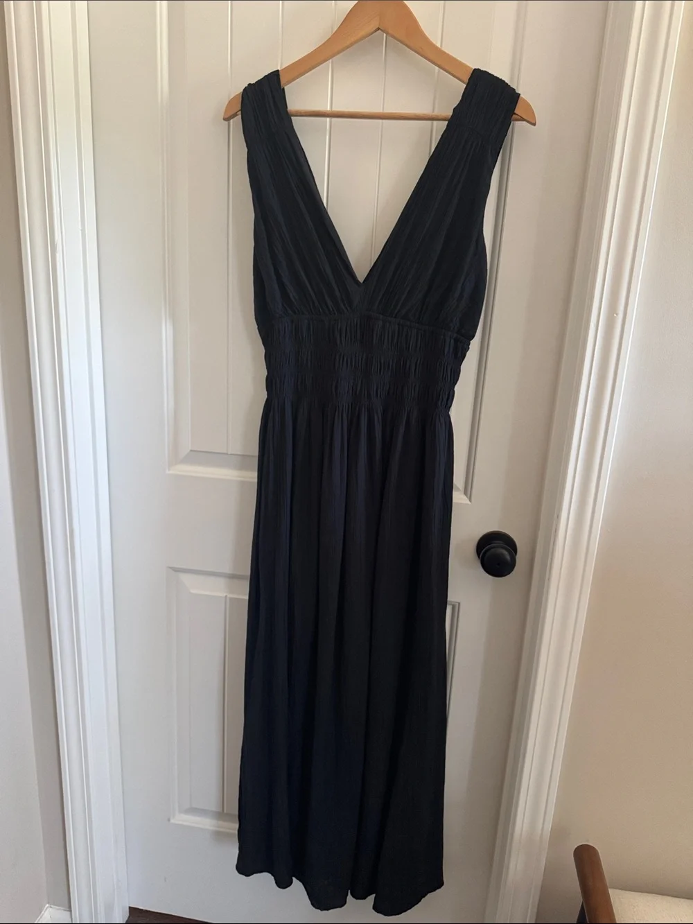 Abercrombie & Fitch Black V‑Neck Maxi Dress